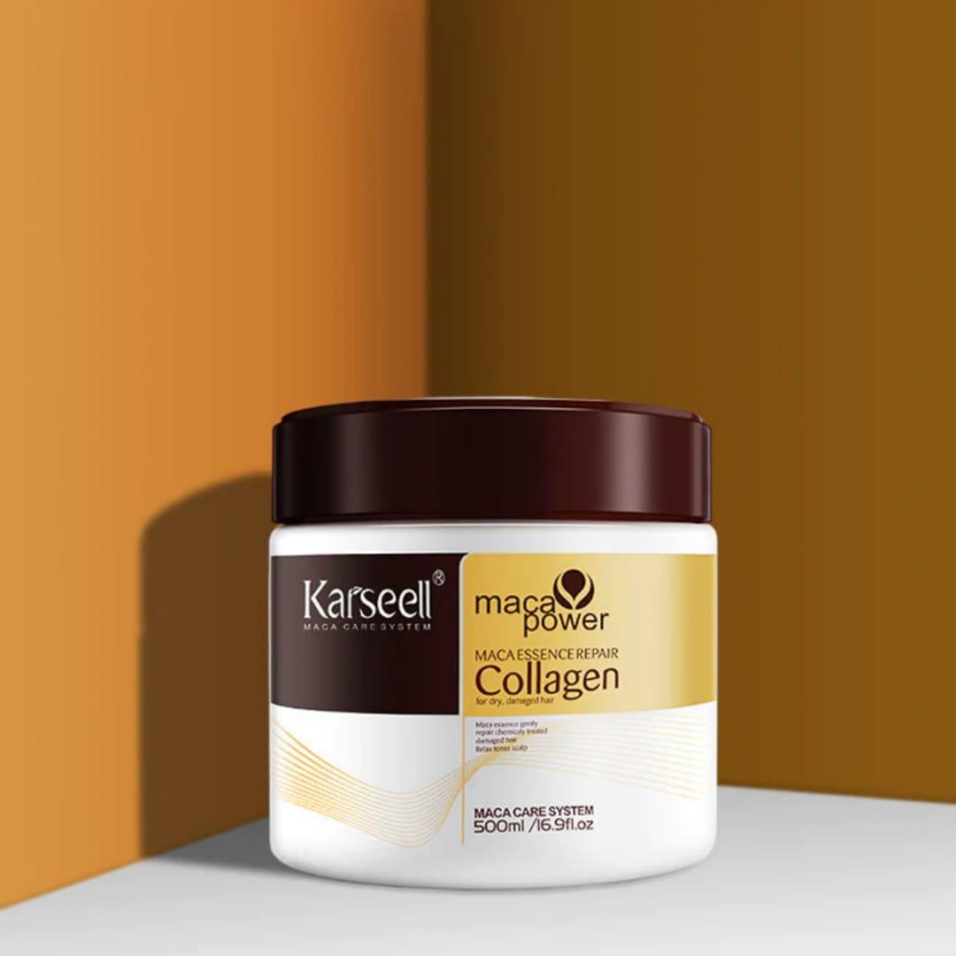 "Karseell Maca Power Collagen Hair Mask – Ultimate Repair & Deep Nourishment for Dry, Damaged Hair (500ml)"