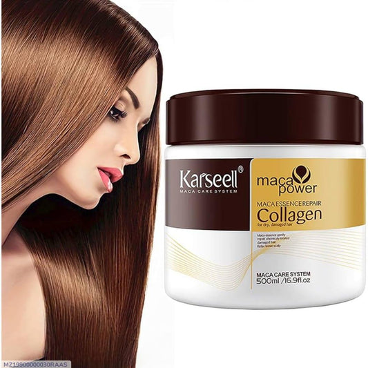 "Karseell Maca Power Collagen Hair Mask – Ultimate Repair & Deep Nourishment for Dry, Damaged Hair (500ml)"