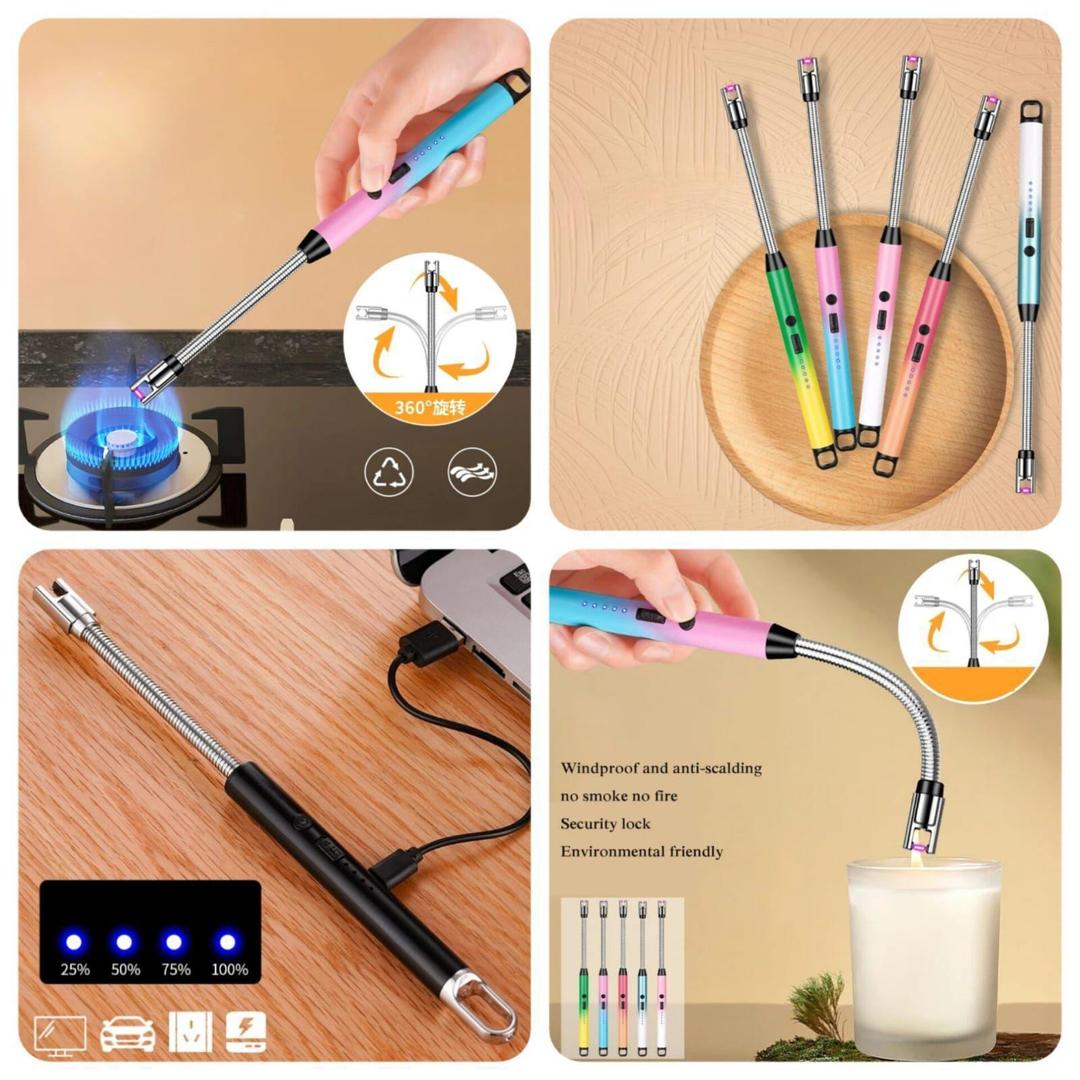 “Smart USB Rechargeable Lighter – Windproof, Flameless & Eco-Friendly for Cooking, Candles & Travel”