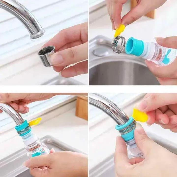 "360° Flexible Faucet Sprayer – Splash-Proof Water Saving Tap Attachment"