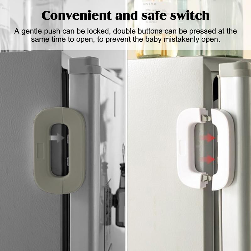 “Child Proof Fridge Door Lock – Easy Install Baby Safety Lock for Refrigerator & Cabinets”