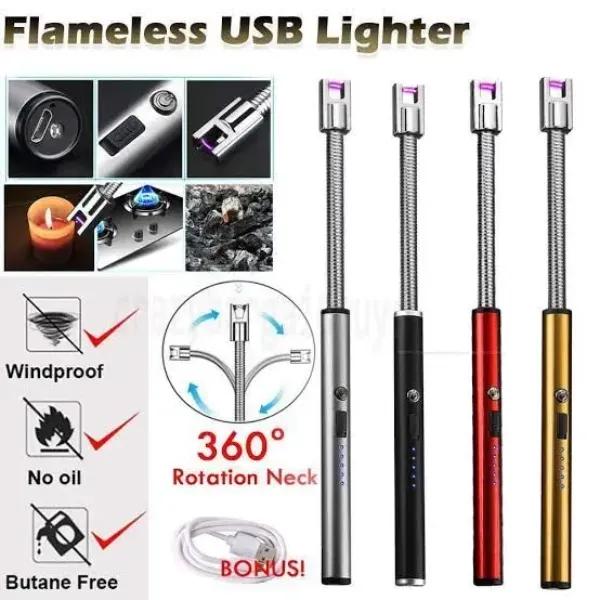 “Smart USB Rechargeable Lighter – Windproof, Flameless & Eco-Friendly for Cooking, Candles & Travel”