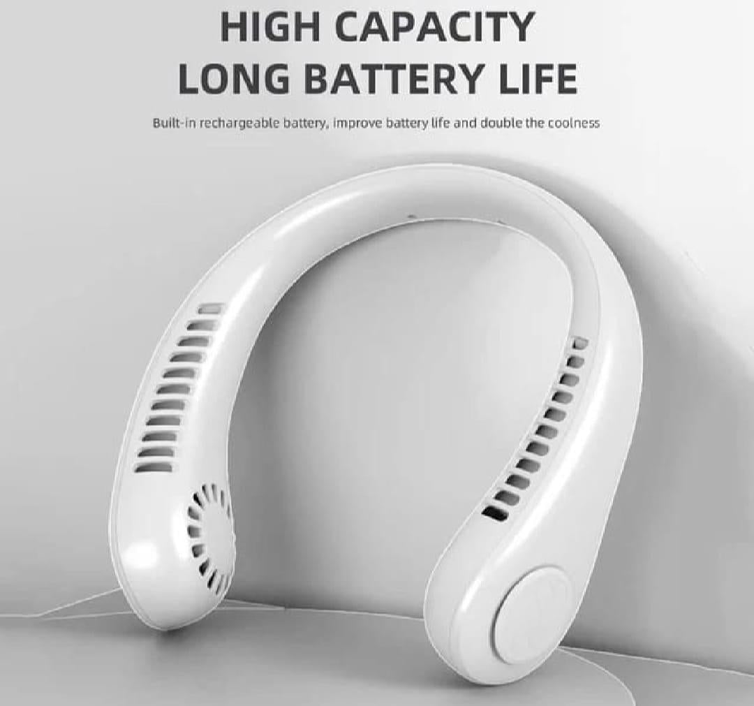 "Neck Fan Wearable Cool Breeze™ – Hands-Free 360° Airflow for Instant Refreshment!"