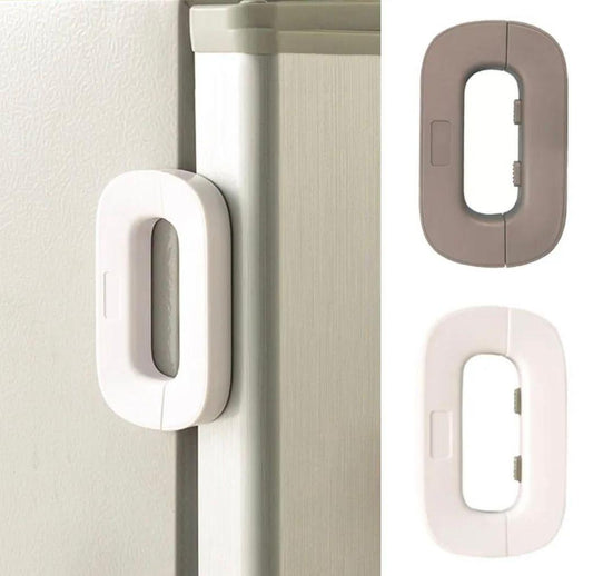 “Child Proof Fridge Door Lock – Easy Install Baby Safety Lock for Refrigerator & Cabinets”