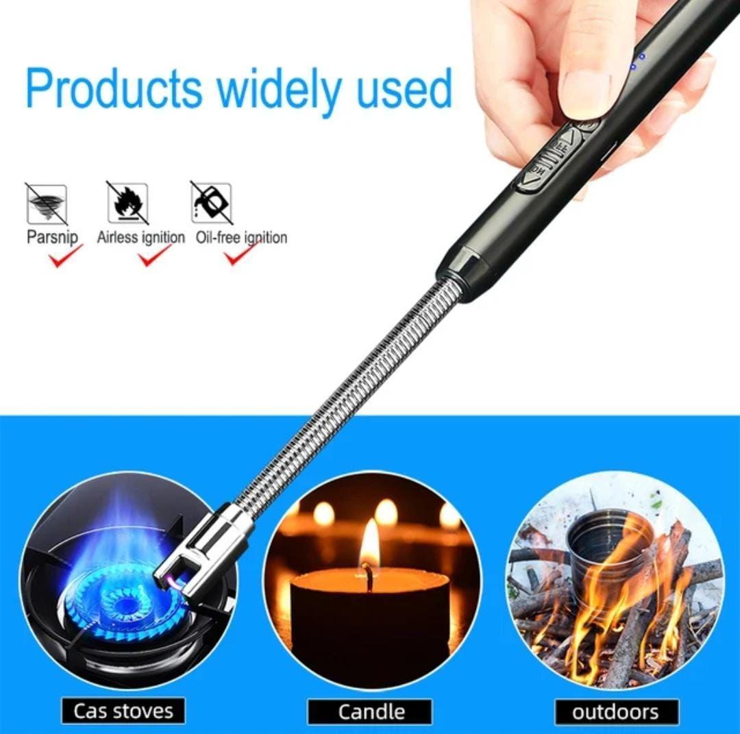 “Smart USB Rechargeable Lighter – Windproof, Flameless & Eco-Friendly for Cooking, Candles & Travel”